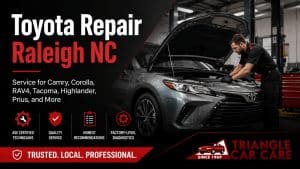 Toyota repair Raleigh NC by Triangle Car Care