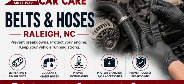 Belts and hoses Raleigh NC by Triangle Car Care