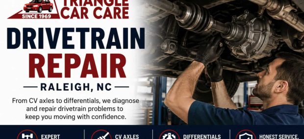 Drivetrain repair Raleigh NC by Triangle Car Care
