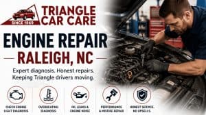 Engine repair Raleigh NC by Triangle Car Care